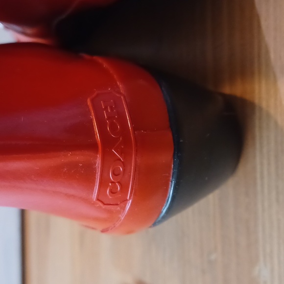 Coach Rain Boots US Size 5 Color Red For Women - Picture 7 of 15